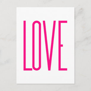 Carte Postale Mode Bright Pink Love