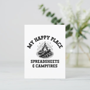 Carte Postale Mode Camping : Hors Grille - Drôle Comptable Don