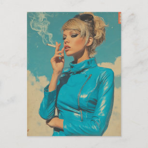 Carte Postale Mode de Fumage Retro Glam