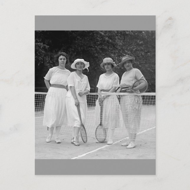 Carte Postale Mode de tennis des années 1920 (Devant)