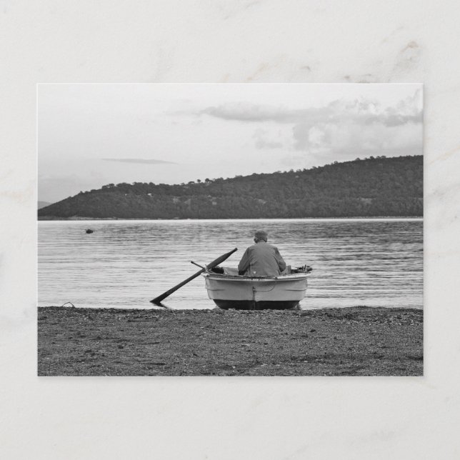 Carte Postale Mode de vie cool photo culturelle du pêcheur égéen (Devant)