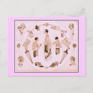 Carte Postale Mode élégante des années 1920