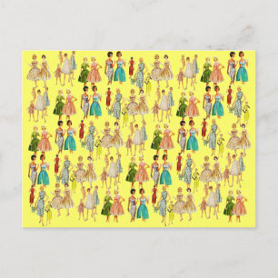Carte Postale Mode féminine vintage