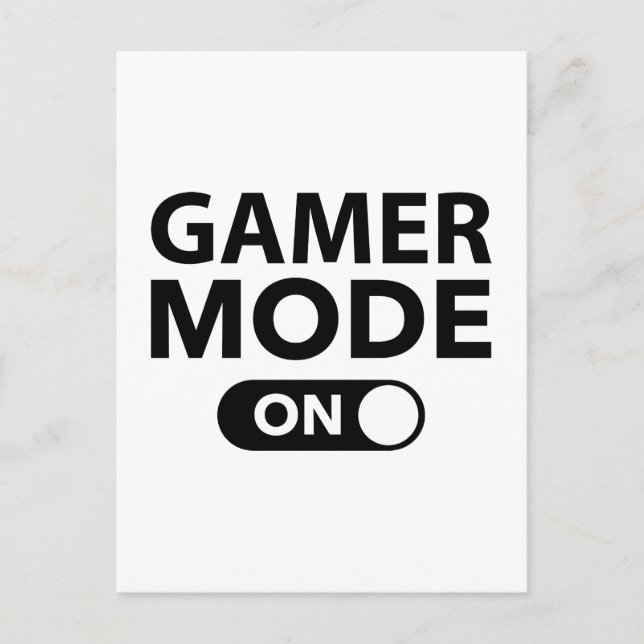 Carte Postale Mode Gamer activé (Devant)