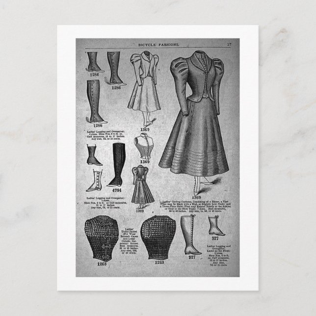 Carte Postale Mode Lady's Bicycle 1897 - Vintage (Devant)