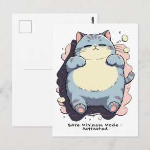 Carte Postale Mode Minimum Activé – Humeur Relatable
