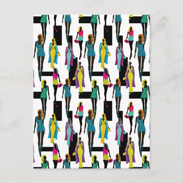 Carte Postale Mode moderne design design design design motif (Devant)