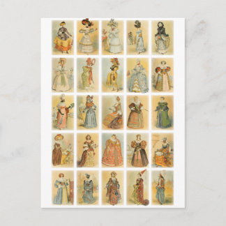 Carte Postale Mode Paris vintage (moyen âge jusqu'au 19ème siècl