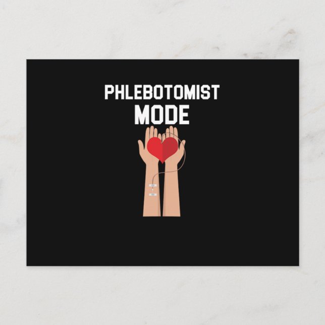 Carte Postale Mode Phlebotomiste Sang Phlebotomie Syringe Cadeau (Devant)