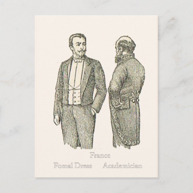 Carte Postale Mode, Robe formelle, 19ème siècle (Devant)