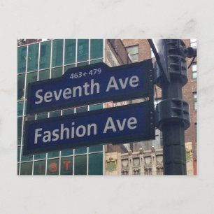 Carte Postale Mode Septième Avenue Garment District NYC Street