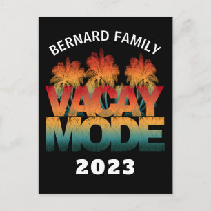 CARTE POSTALE MODE VACANCES FAMILLE EN VACANCES