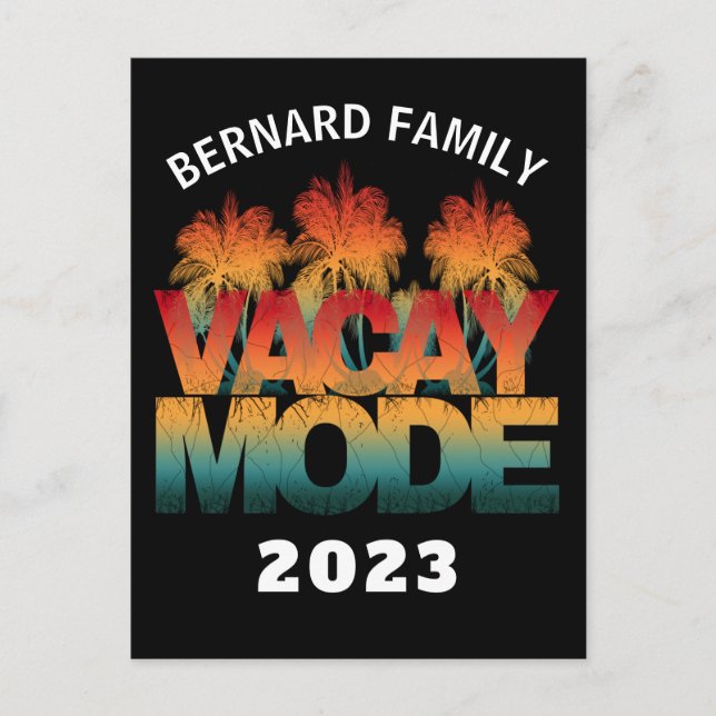 CARTE POSTALE MODE VACANCES FAMILLE EN VACANCES  (Devant)