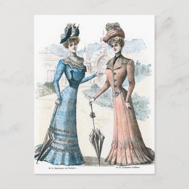 Carte Postale Mode victorienne française (Devant)