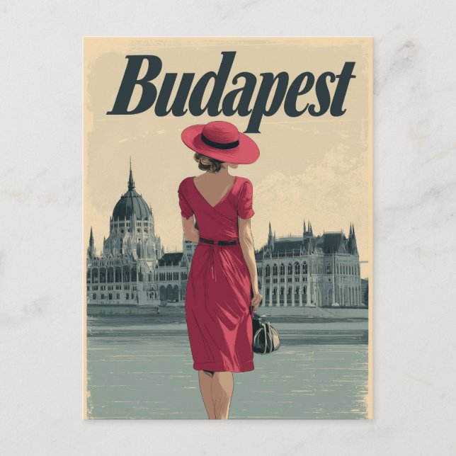Carte Postale Mode vintage Budapest (Devant)