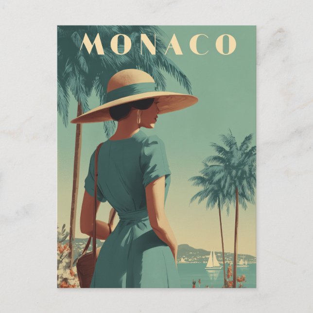 Carte Postale Mode vintage Monaco années 50 (Devant)