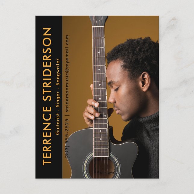 Carte Postale Modèle Acteur Musicien Comp Zed Card Promotion (Devant)