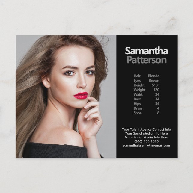 Carte Postale Modèle Actor Comp PostCard 1 Modèle photo (Devant)