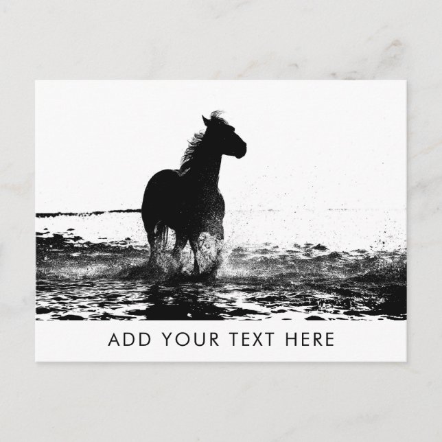 Carte Postale Modèle animal à cheval de course personnalisable (Devant)