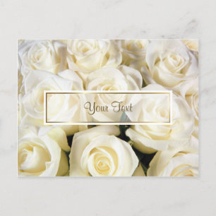 Carte Postale Modèle blanc Rose Elegance