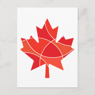 Carte Postale Modèle canadien de feuille d'érable