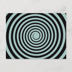 Carte Postale Modèle Customisé Dusk Blue & Black Spiral