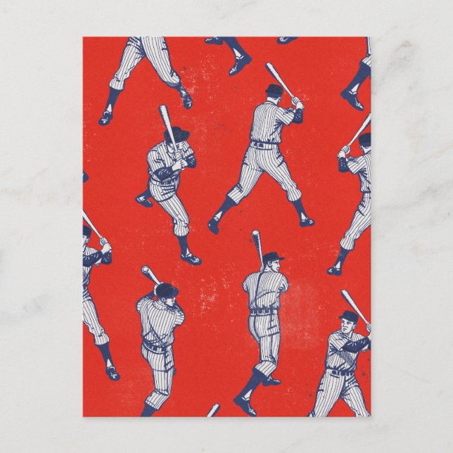 Carte Postale Modèle de baseball vintage (Devant)