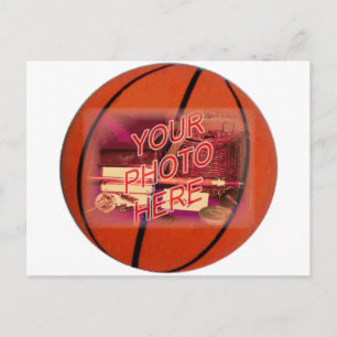 Carte Postale Modèle de cadre de basket-ball