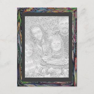 Carte postale - Modèle de cadre de couleurs froiss