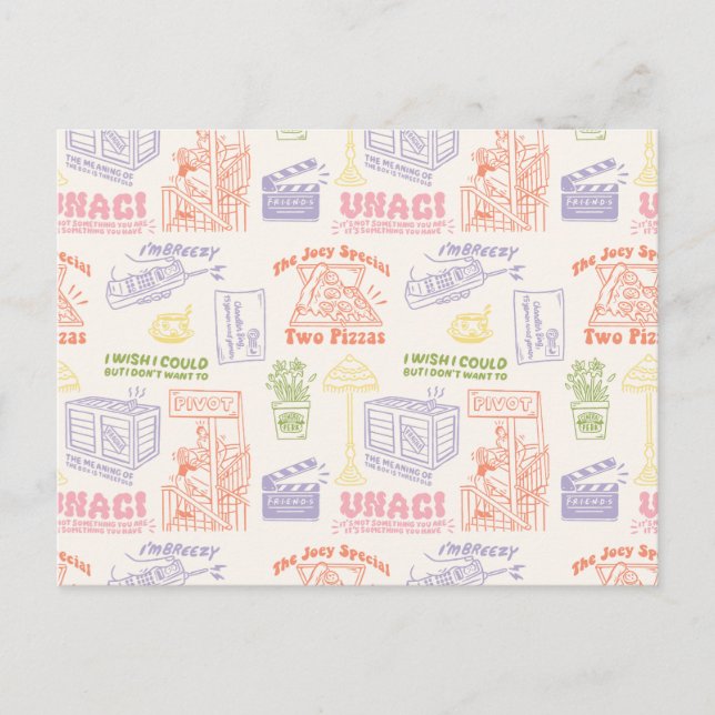 Carte Postale Modèle de citations colorées FRIENDS™ (Devant)