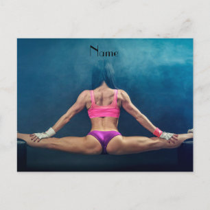 Carte Postale Modèle de condition physique féminine Split Thunde