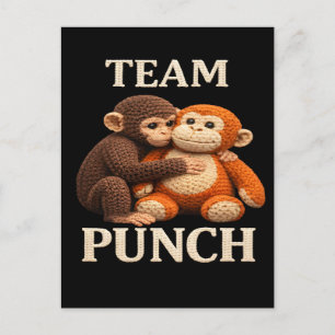 Carte Postale Modèle de crochet Baby Monkey Punch Amigurumi mign