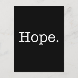 Carte Postale Modèle de devis Inspirational Hope noir et blanc
