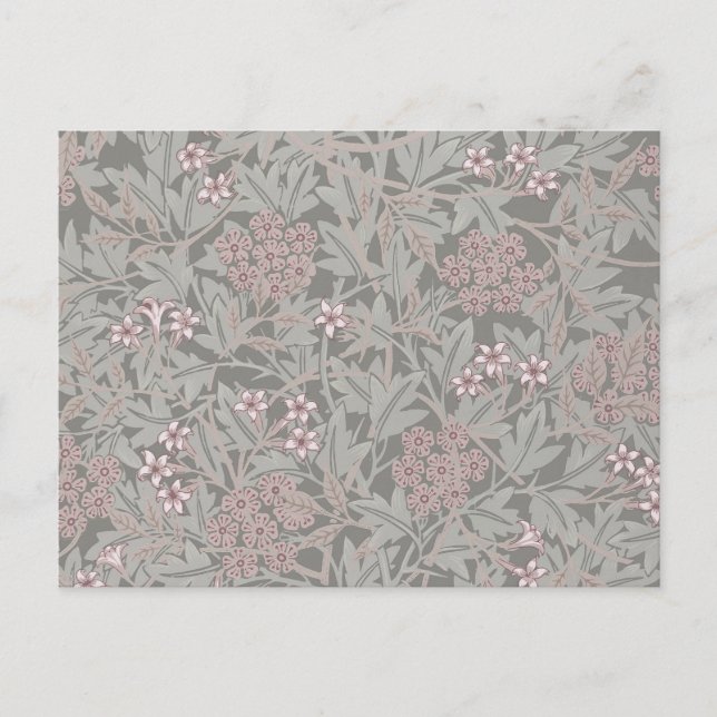 Carte Postale Modèle de fleur de jasmin de William Morris (Devant)