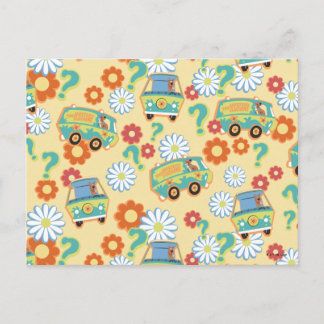 Carte Postale Modèle de fleurs de la Mystery Machine de Scooby-D