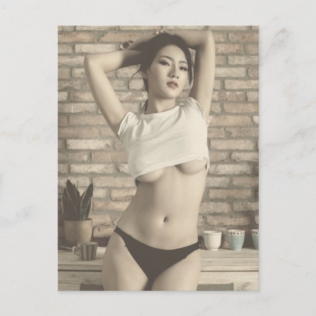 Carte postale Modèle de glamour sexy (Devant)