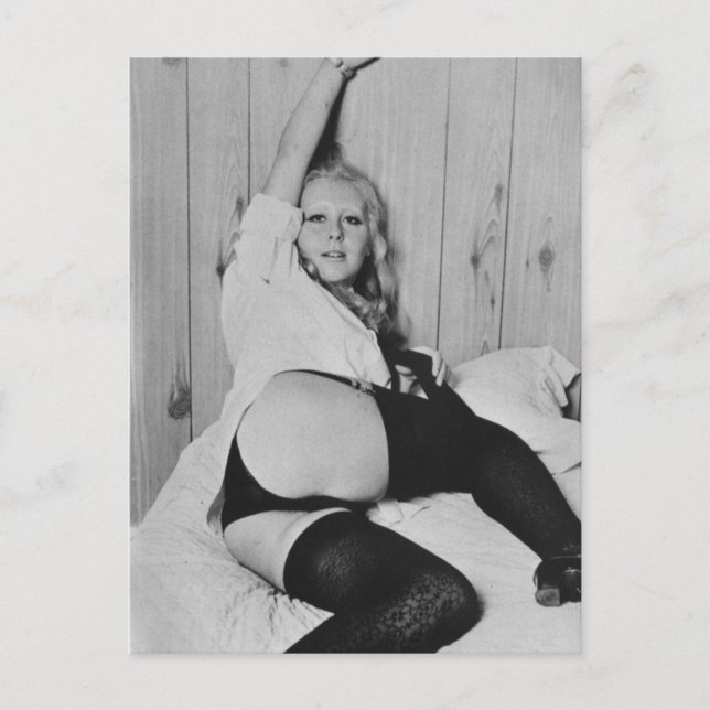 Carte Postale Modèle de lingerie vintage Risque (Devant)