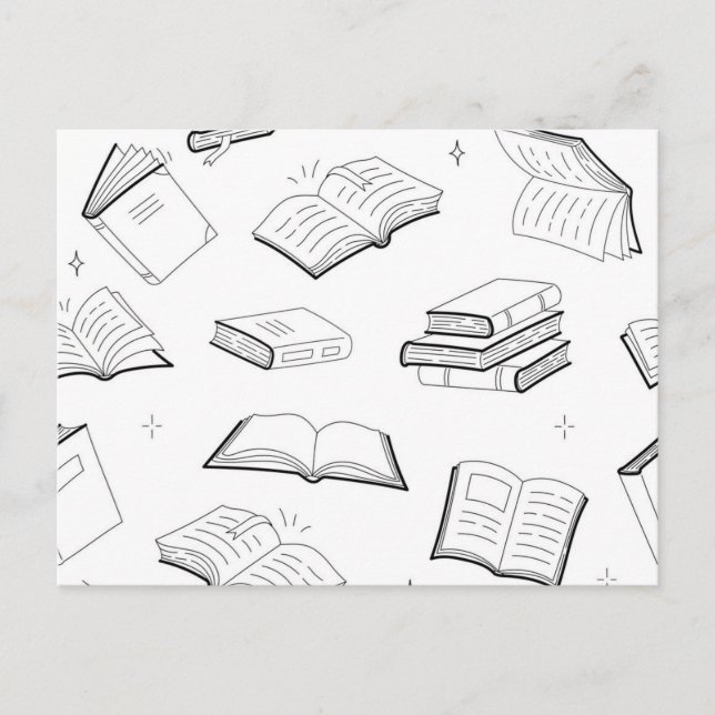 Carte Postale Modèle de livre (Devant)