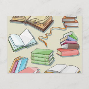 Carte Postale Modèle de livre