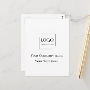 Carte Postale Modèle de logo personnalisé élégant
