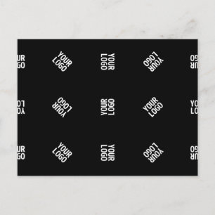 Carte Postale Modèle de motif de logo moderne unique Noir