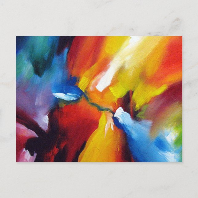 Carte Postale Modèle de peinture d'expressionnisme abstrait mode (Devant)