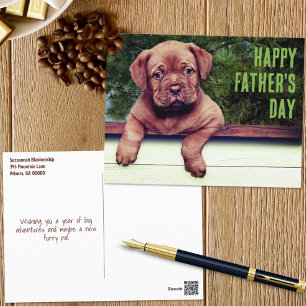 Carte Postale Modèle de photo de chiot brun mignon pour occasion