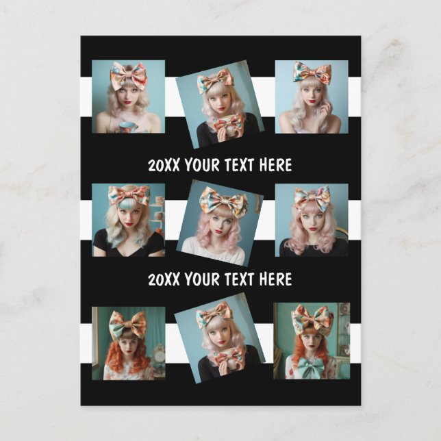 Carte Postale Modèle de photo propre et simple pour Selfie Insta (Devant)