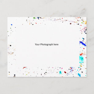 Carte Postale Modèle de photographie de bordure d'art abstrait p