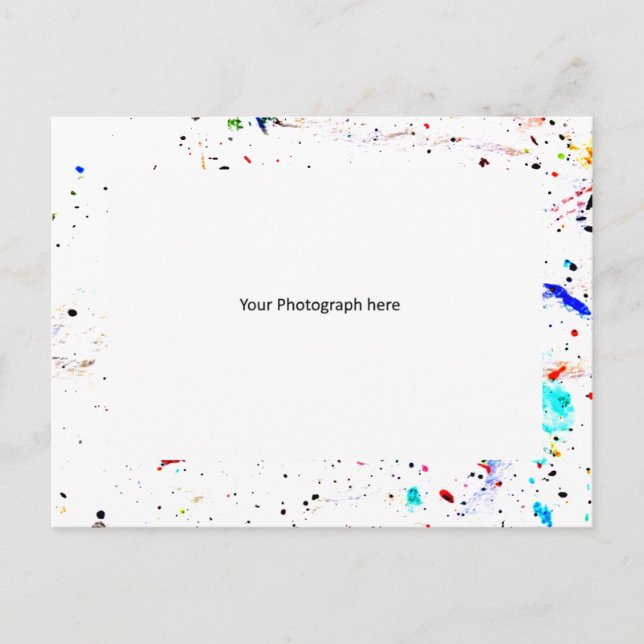 Carte Postale Modèle de photographie de bordure d'art abstrait p (Devant)