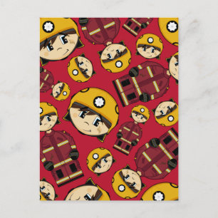 Carte postale modèle de pompier britannique