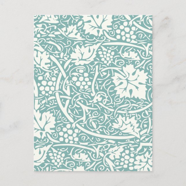 Carte Postale Modèle de raisin de William Morris sarcelle turquo (Devant)