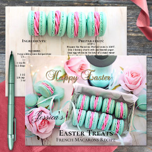 Carte postale Modèle de recettes Macarons personna
