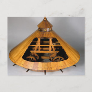 Carte Postale Modèle de reconstruction du design de da Vinci